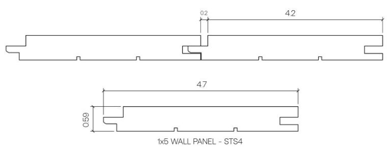 Interior Alder Wall Paneling 1x5 STS4 - Thermory USA