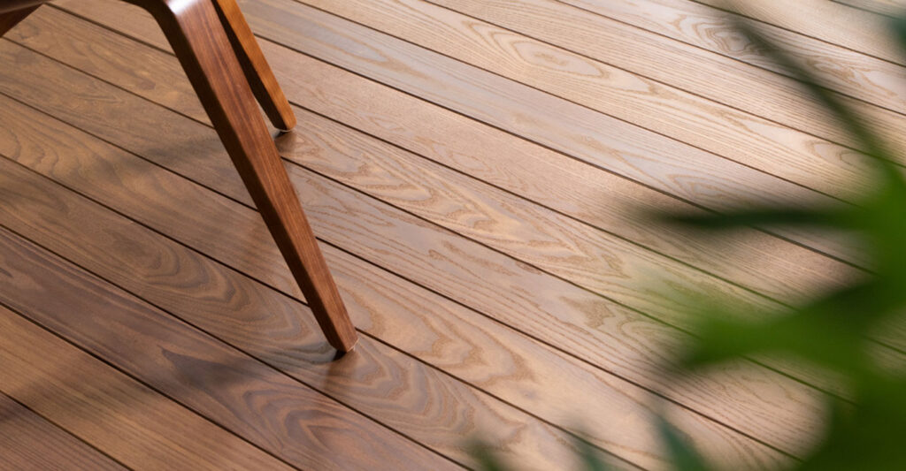 thermory benchmark ash porch flooring
