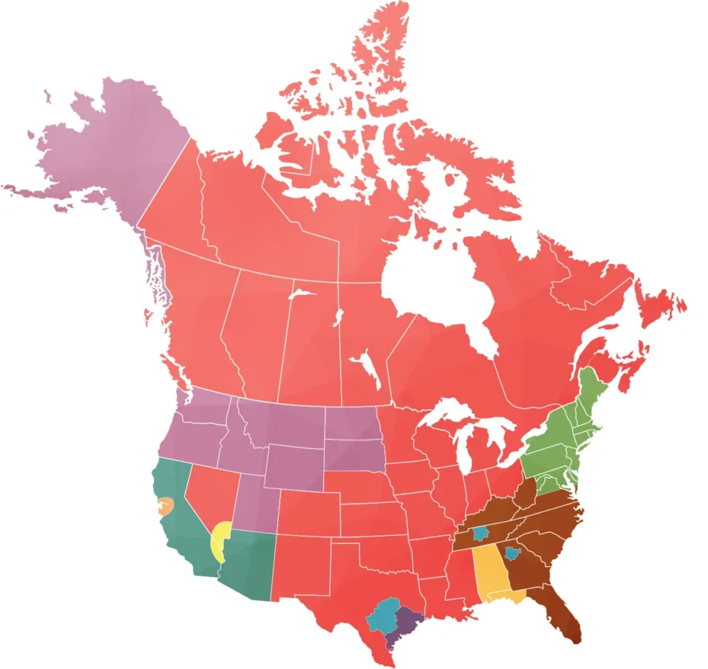Distribution map
