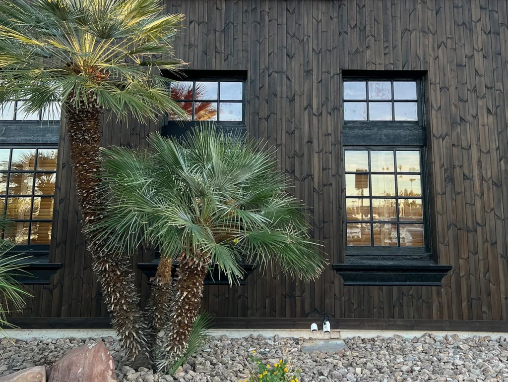 Benchmark Pine Cladding by Thermory finished with Cutek oil