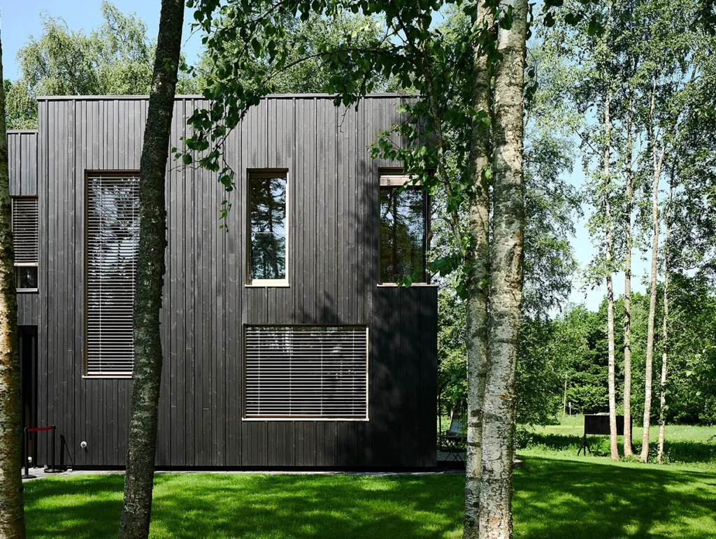 Thermory Cladding finished with Black Vivid by Thermory