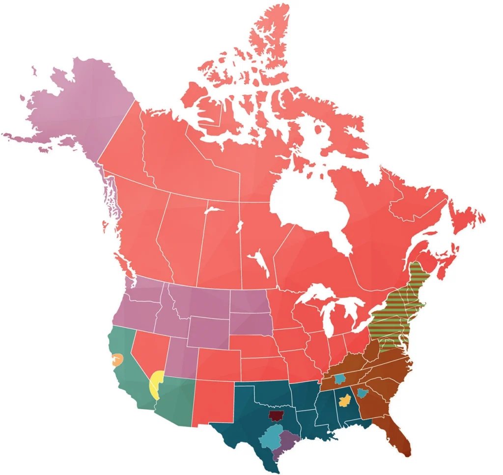 Thermory Distribution areas