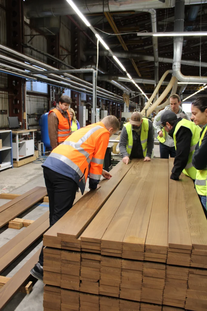 thermory team reviewing the structure of wood