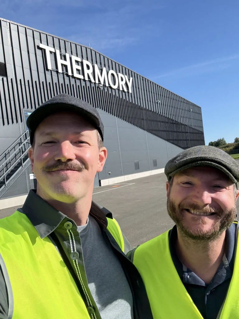 ben frizzell and ben burger from sauna marketplace at the thermory Loo factory